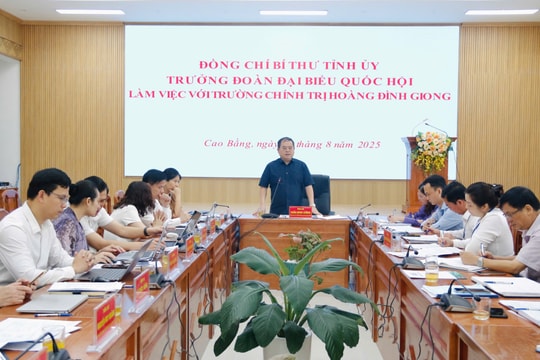 Bí thư Tỉnh ủy Cao Bằng: Nâng cao chất lượng đào tạo cán bộ tại Trường Chính trị Hoàng Đình Giong