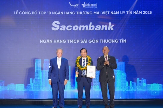 Sacombank vào Top 10 ngân hàng Việt Nam uy tín 2025