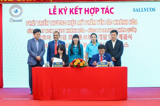 Sanest Khánh Hòa ký kết hợp tác phát triển thương hiệu mỹ phẩm với Công ty Sallycos
