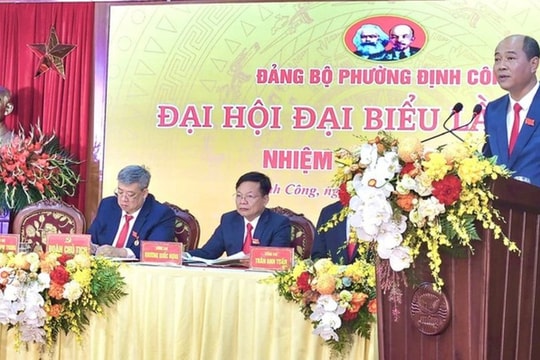 Đại hội đại biểu Đảng bộ phường Định Công lần thứ Nhất: tập trung phát triển kinh tế, hạ tầng đô thị