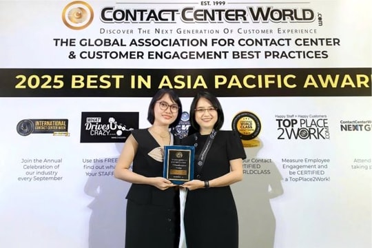 BIDV nhận giải thưởng Trung tâm chăm sóc và Trải nghiệm khách hàng tốt nhất Châu Á Thái Bình Dương