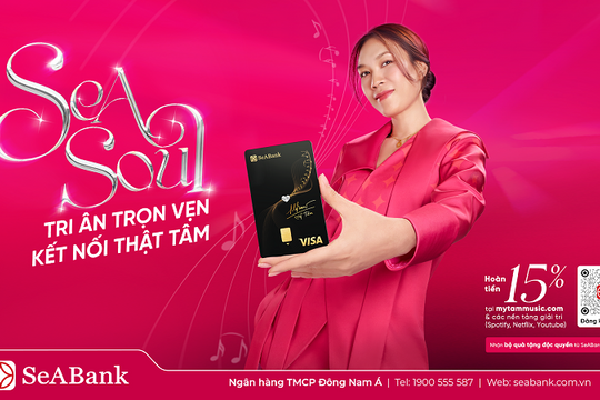 SeABank kết hợp ca sĩ Mỹ Tâm ra mắt thẻ Visa SeASoul 2in1