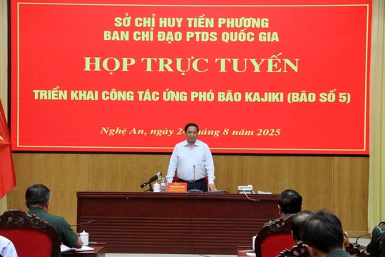 Thủ tướng họp khẩn ứng phó bão số 5: Bảo vệ tính mạng nhân dân là mục tiêu cao nhất