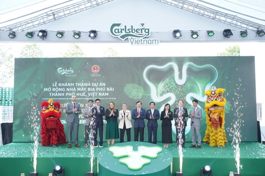 Carlsberg Việt Nam khánh thành nhà máy bia Phú Bài mở rộng, đánh dấu cột mốc mới trong hành trình phát triển bền vững tại Việt Nam