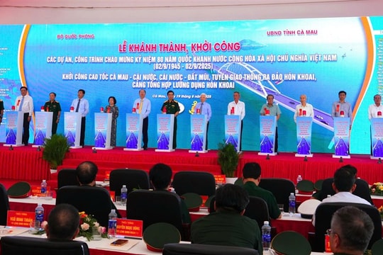 Cà Mau: Đồng loạt khởi công, khánh thành nhiều công trình trọng điểm