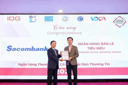 Sacombank tiếp tục nhận giải thưởng Ngân hàng Việt Nam tiêu biểu 2025