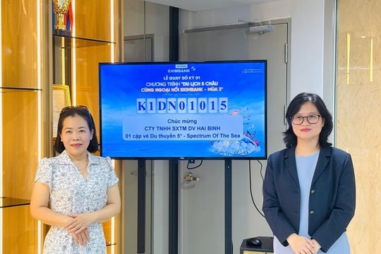 Eximbank công bố kết quả lễ quay số kỳ 1 “Du lịch 5 châu cùng Ngoại hối Eximbank – Mùa 3”