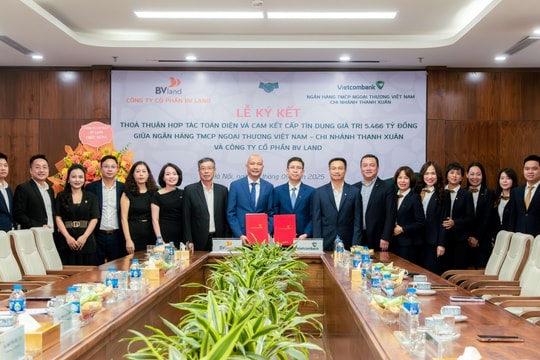 Vietcombank Thanh Xuân và BV Land ký thỏa thuận hợp tác toàn diện và cam kết cấp tín dụng