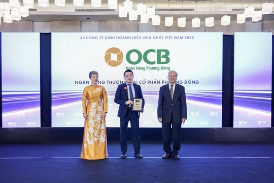 OCB vào Top 50 công ty kinh doanh hiệu quả nhất Việt Nam