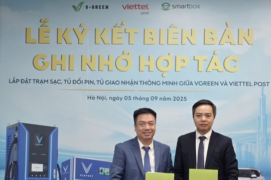 V-green và Viettel Post hợp tác triển khai hạ tầng trạm sạc, tủ đổi pin và tủ giao nhận thông minh