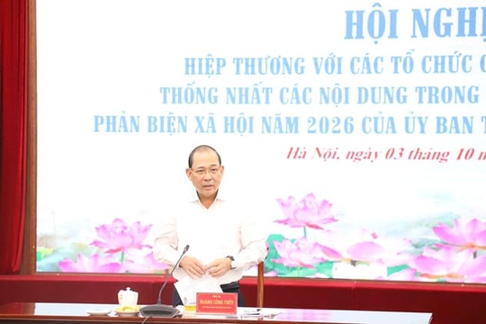 Ủy ban Trung ương MTTQ Việt Nam sẽ triển khai 6 chương trình giám sát trọng tâm trong năm 2026