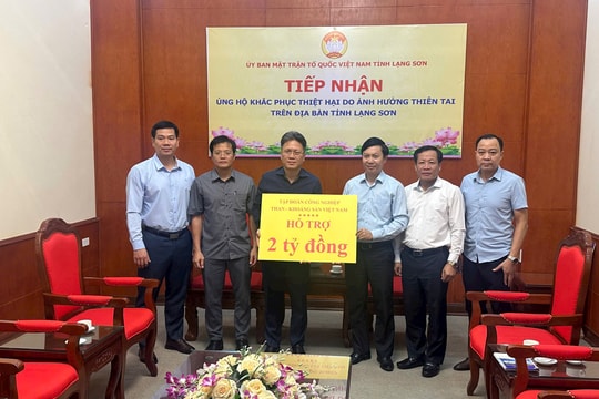 TKV ủng hộ 10 tỷ đồng hỗ trợ các tỉnh miền núi phía Bắc khắc phục hậu quả thiên tai