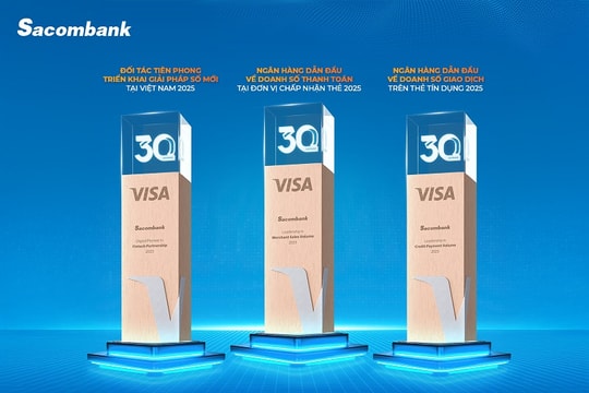 Sacombank được Visa vinh danh với 3 giải thưởng quan trọng năm 2025