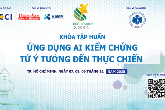 Khóa tập huấn giảng viên nguồn, cố vấn chuyên sâu về khởi nghiệp đổi mới sáng tạo