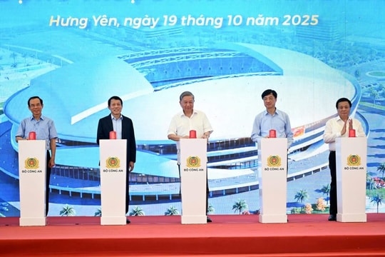 Tổng Bí thư Tô Lâm dự lễ khởi công xây dựng sân vận động tiên tiến hàng đầu thế giới