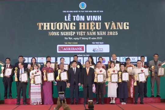 Tôn vinh Thương hiệu Vàng nông nghiệp Việt Nam 2025