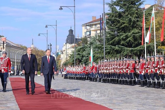 Lễ đón Tổng Bí thư Tô Lâm và Phu nhân thăm chính thức Cộng hòa Bulgaria