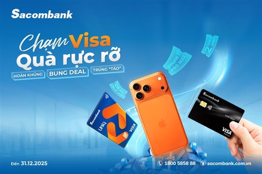 Chủ thẻ tín dụng Sacombank có cơ hội trúng Iphone 17 Pro Max