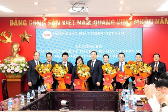 VDB: Công bố các quyết định về tổ chức bộ máy, nhân sự và thành lập thêm 2 đơn vị cấp Ban tại Trụ sở chính