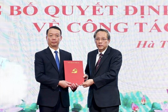 Ông Phan Thiên Định được điều động giữ chức Phó Bí thư Tỉnh ủy Hà Tĩnh