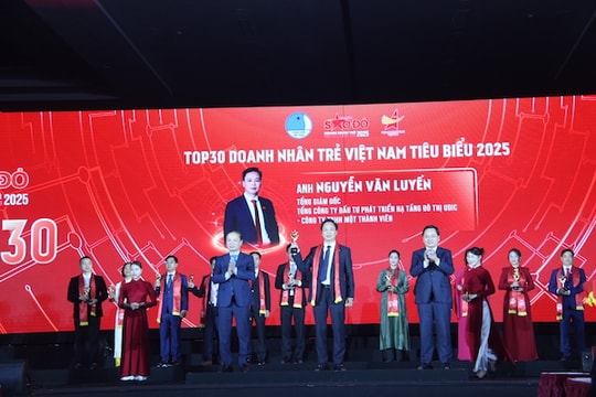 Tổng Giám đốc UDIC Nguyễn Văn Luyến vinh danh Sao đỏ - Doanh nhân trẻ tiêu biểu 2025