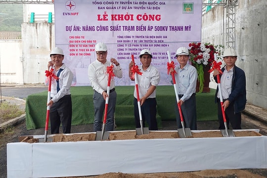 Triển khai thi công dự án Nâng công suất Trạm biến áp 500kV Thạnh Mỹ