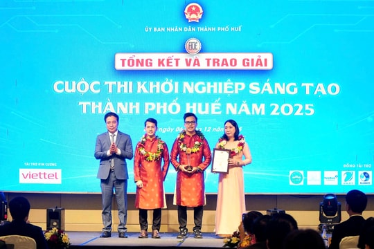 Thành phố Huế trao giải Cuộc thi Khởi nghiệp sáng tạo năm 2025