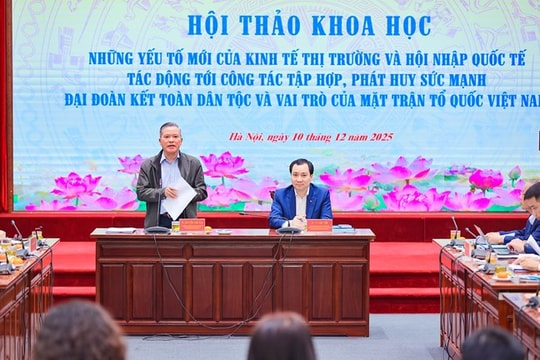 Vai trò của MTTQ Việt Nam trong nền kinh tế thị trường và hội nhập quốc tế trong giai đoạn hiện nay