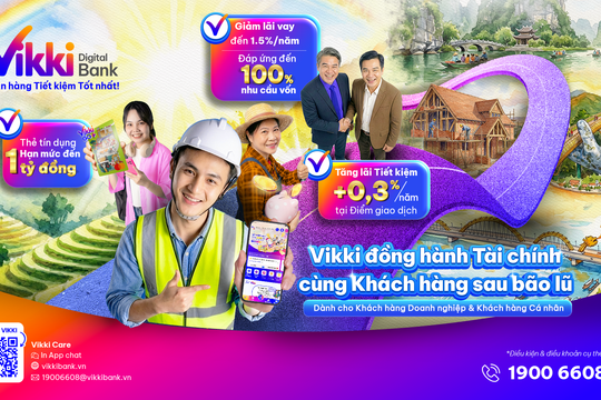 Vikki Bank hỗ trợ tài chính cho bà con vùng lũ
