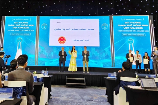 Huế được vinh danh Giải thưởng Thành phố thông minh Việt Nam 2025