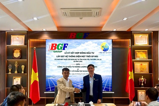 BGF chuyển đổi xanh, hợp tác cùng IGES triển khai điện mặt trời áp mái