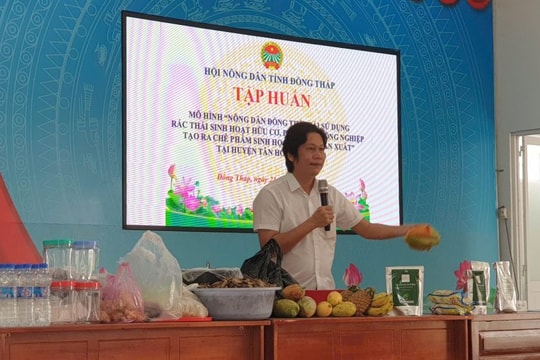 Cán bộ Đoàn tiên phong xây dựng mô hình tái chế chất thải nông nghiệp bền vững