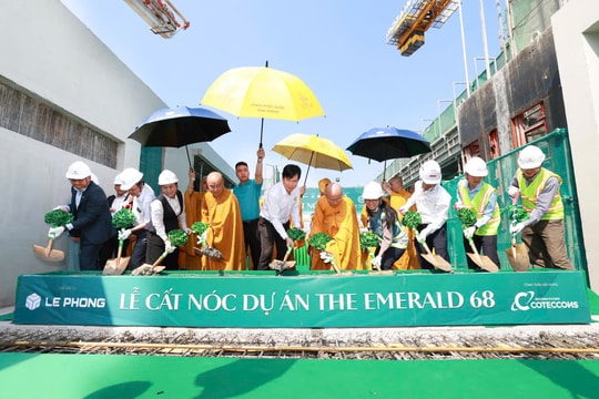 Lê Phong Group cất nóc dự án Khu căn hộ cao cấp The Emerald 68
