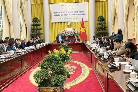 Công bố Lệnh của Chủ tịch nước về 12 luật vừa được Quốc hội XV thông qua