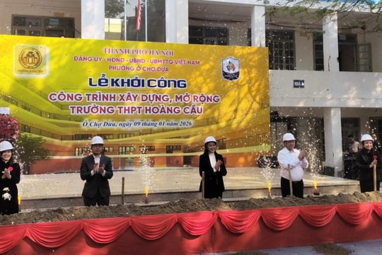 Khởi công Dự án xây dựng, mở rộng Trường THPT Hoàng Cầu