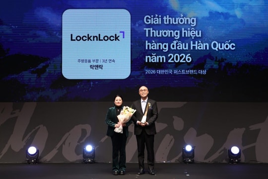 LocknLock lập cú đúp tại Giải thưởng Thương hiệu hàng đầu Hàn Quốc 2026