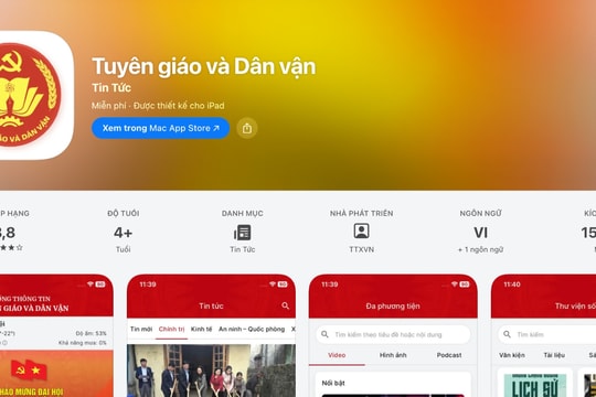 Ứng dụng Tuyên giáo và Dân vận giúp tiếp cận thông tin chính thống nhanh, dễ hiểu