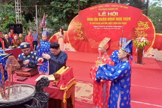 Khai ấn Xuân Bính Ngọ 2026 tại Đền Voi Phục: Lan tỏa hào khí Thăng Long, phát huy giá trị Di tích Quốc gia đặc biệt