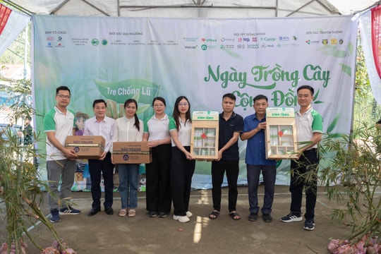 Bảo Thanh trồng 2.000 cây xanh và trao tặng tủ thuốc tại Nghệ An