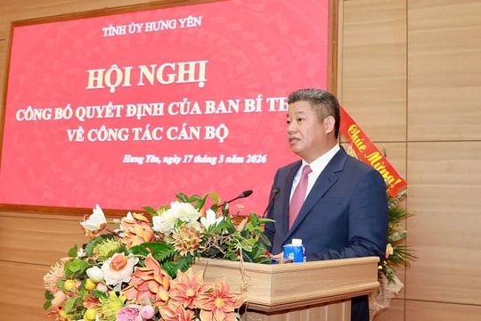 Ông Nguyễn Mạnh Quyền giữ chức Phó Bí thư Tỉnh ủy Hưng Yên