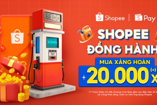Shopee và ShopeePay triển khai chương trình mua xăng, hoàn 20.000 xu