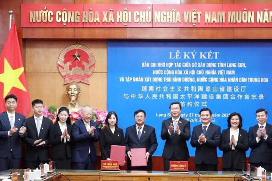 Lạng Sơn: Ký kết hợp tác triển khai dự án hạ tầng với Tập đoàn Xây dựng Thái Bình Dương