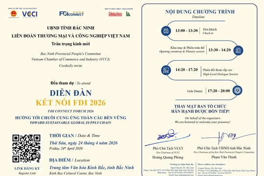 Mời tham dự Diễn đàn “Kết nối FDI – FDI Connect 2026”