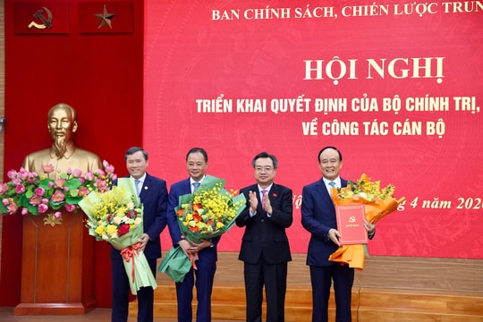 Bổ nhiệm 3 Phó Trưởng Ban Chính sách, chiến lược Trung ương
