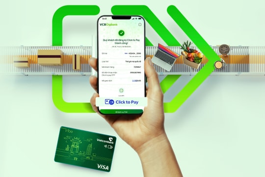 Vietcombank triển khai tính năng Click to Pay cho chủ thẻ Visa