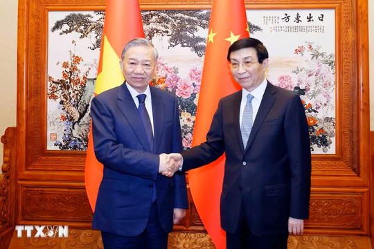 Tổng Bí thư, Chủ tịch nước Tô Lâm hội kiến Chủ tịch Chính hiệp toàn quốc Trung Quốc Vương Hộ Ninh