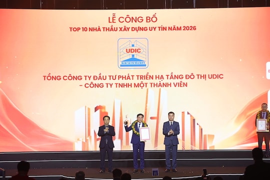 UDIC 8 năm liên tiếp giữ vững vị thế Top 10 Nhà thầu xây dựng uy tín