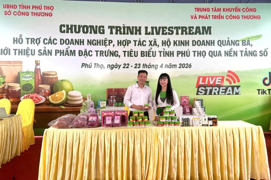 Livestream kết nối đặc sản Phú Thọ với thị trường toàn quốc