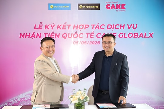 Cake hợp tác Điện Máy Xanh mở rộng dịch vụ nhận tiền quốc tế