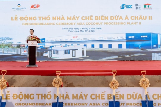 AIG động thổ nhà máy chế biến dừa công nghệ hiện đại hàng đầu thế giới